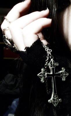 callidoramarie:  This is the Gothic person coming out of me when I say I love crosses. What is funny is that I don’t resemble crosses with Christian belief, I actually resemble them to Vampires and the Gothic Culture. I don’t believe in Christian