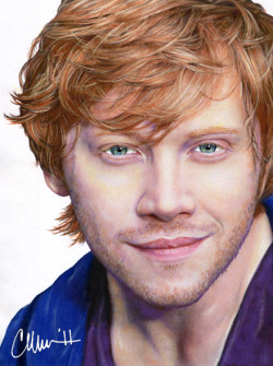 thisdoesnotsuck:  Rupert Grint - Drawing  Prismacolor pencil on Strathmore. Ruperts almost monochromatic colouring was a tough one to tackle - so of course I went a bit overboard in showing those differences. I think I am officially in love with my purple