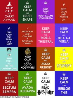 crabbeandgoyle:  Harry Potter: ‘Keep Calm