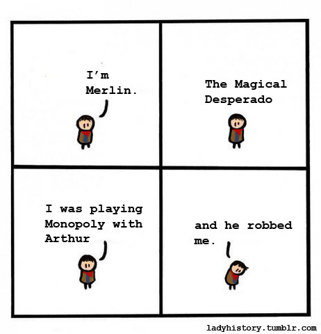 ladyhistory: Merly senses cheating.