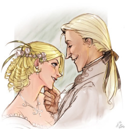 fiones:  Lucius/Narcissa.Art by Makani. 