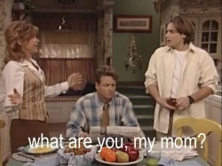 girlmeetstheboywhomettheworld:  Eric: Nag, nag, nag. What are you, my mother? Mrs. Matthews: Yes, and what a joy it is. Eric: I’m sorry mom, I shouldn’t take out all my anger out on you. That’s what Cory’s for. CORY! 