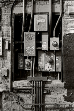 benrains:  A scene in an alley. March 7th, 2010. Bloomington, Indiana. by Ben Rains 