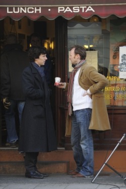 turntechlongbottom:  isayrather:  enia59:  sofuckingchuffed:  lookivegotablanket:  Things about this photo that are fabulous: Mark Gatiss Benedict Cumberbatch Mark’s hip Sherlock’s coat Benedict’s hands in Sherlock’s coat Benedict’s and Mark’s