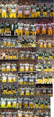 thegreg:  sbnation:  Packers QB Aaron Rodgers photobombs 3-year’s worth of team captain pictures  If you didn’t know who to root for on Sunday, you do now…  I love thissss.