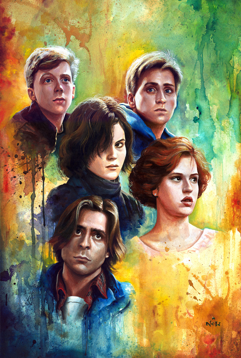 supersonicelectronic:  New painting by N.C. Winters.   &lt;3 Breakfast Club!