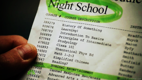 volcanicminds:  Night school at Greendale Community College. 