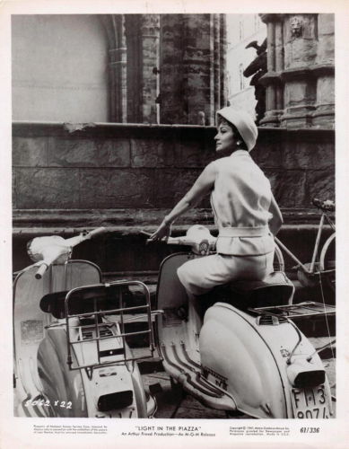 Olivia de Havilland, on a Lambretta TV175, Series II