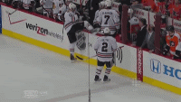 crosbyfan87:  fuckyougeno:  -goaligoski-:  OH SHAT  BLACKHAWKS OR FACEPLANT INTO THE ICE  hahaha jonny! I like how someone grabs his jersey and pulls him up…awww&lt;3   seabrook just grabs him and acutally pulls him in hahah. this is precious.