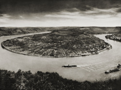 Loop At The Rhine Near Boppard Photo By August Sander, 1936  | Same Spot By Ralph