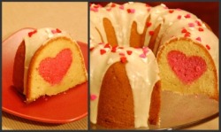 wutangdrava:  sweetescapes:  bakeitinacake:  Bake It in a Cake reader Isabel took the heart-filled cupcakes to a whole ‘nother level… she put a heart in a BUNDT CAKE! It looks totally amazing. Visit her blog to see more pictures and for links to