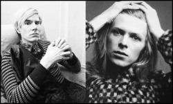 bowiequotes:  “I met this man who was the living dead. Yellow in complexion, a wig on that was the wrong color, little glasses. I extended my hand and the guy retired, so I thought, ‘The guy doesn’t like flesh, obviously he’s reptilian’. He