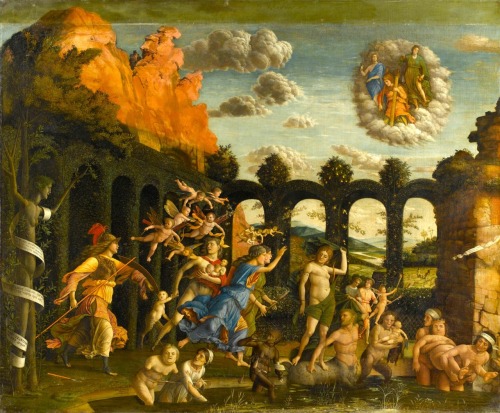 The Triumph of the Virtues is a painting by the Italian Renaissance painter Andrea Mantegna, execute