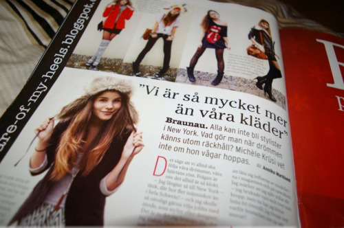 MY FIRST FEATURE IN SWEDENS LARGEST FASHION MAGAZIN &ldquo;SOFIS MODE&rdquo;