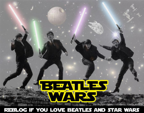 GREAT! ahahah BEATLES WAR moonstarr-:  ohyeahstarwars:  I made this in an attempt to mix my two bigg