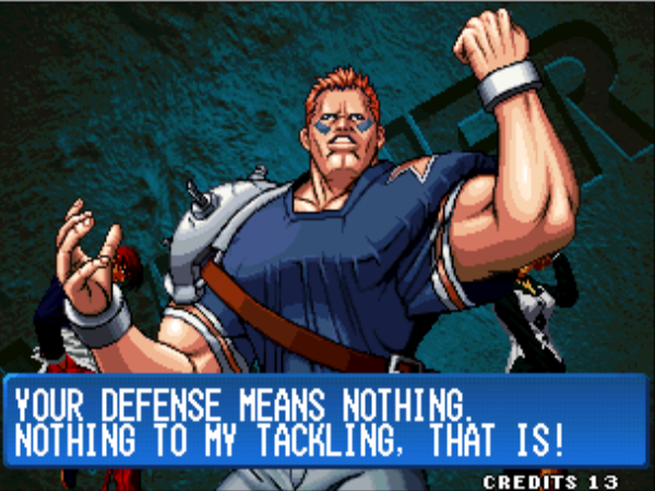 Bison2Winquote — - Wolfgang Krauser, The King of Fighters '96 (SNK)