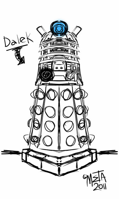 Dalek Sketch (by Meta Sapient)