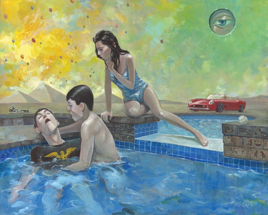 Aaron Jasinski put together a rad Ferris Bueller’s Day Off piece for the upcoming “Road to Shermer: A Tribute to John Hughes” Gallery 1988 show.
Related Rampages: When you need a friend | Vader Got Served | The Duel
The Rebirth of Cameron Frye by...