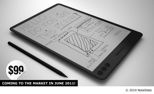 yoosee:  これは欲しい→「NoteSlate」保存もできる電子ノートパッドが99ドルで登場 【増田(@maskin)真樹】 : TechWave  描いて消すだけ、というロ
