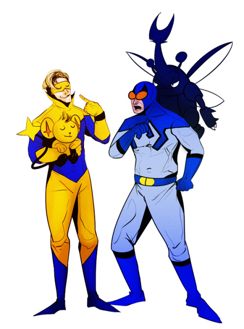 cokemon:skapanda asked: Blue Beetle and Heracross? fuckyeahvickytremor asked: Ted Kord and a Heracro