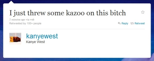 thedailywhat: Kanye Tweet of the Day: Sh*t just got real. [@kanyewest.]