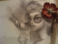 sketching / experimenting with powdered charcoal. teehee.