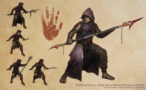 fuckyeahvideogameconceptart: Elder Scrolls IV: Oblivion. Dark Brotherhood Character Concepts.