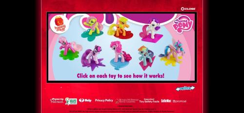 McDonalds has My Little Pony toys now! :D