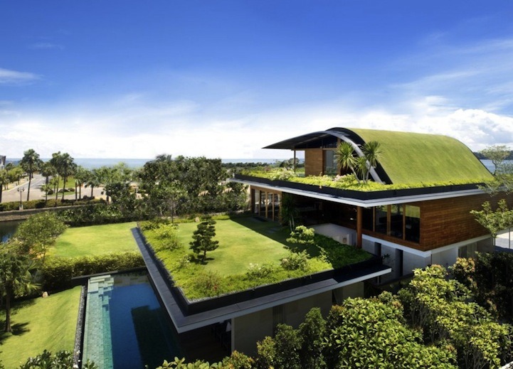 Roof Garden House  Designed by Guz Architects, the Meera House has a roof garden