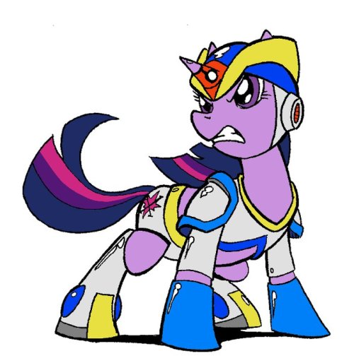 salmagundi-sweet: Speaking of MLP and 90s stuff, has anyone seen this Megaman MLP before?