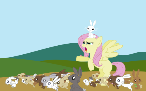 Fluttershy and her bunny army.