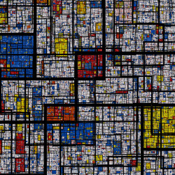 tonguedepressors:  20110121-1 (by Samuel Monnier) A fractal Mondrian pattern 