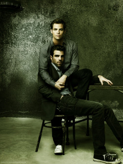 Chris Pine and Zachary Quinto  Is there something