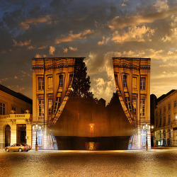 sunsurfer:  Surreal Architecture, René Magritte Museum, Brussels, Belgium photo by gbatistini 