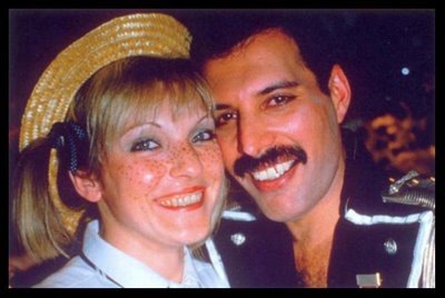 Happy Valentine’s Day!
Freddie Mercury and Mary Austin, his girlfriend from the 1970s for whom he wrote “Love of My Life” for, at one of Freddie’s extravagant parties in the mid 80s.