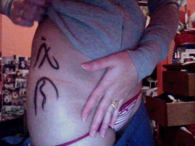 ickymikki:  Pinay in Baybayin.   When I was 17; 2nd tattoo.