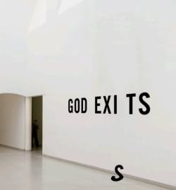 visual-poetry:  »god exi(s)ts« (please send