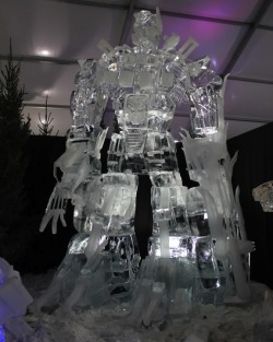 8m ice statue of optimus prime