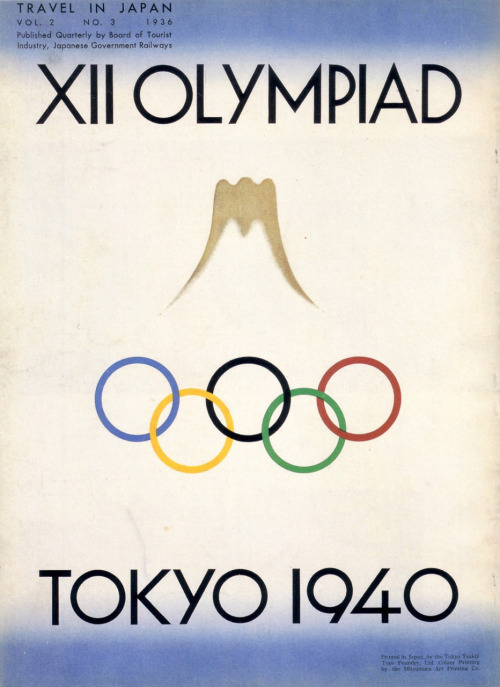 Japanese Poster: Tokyo Olympics. Hiromu Hara. 1936