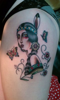 fuckyeahtattoos:  My indian girl done by