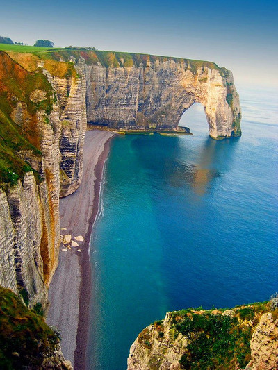 sunsurfer:  Shades of Blue, Etretat, Upper Normandy, France  photo via enza 