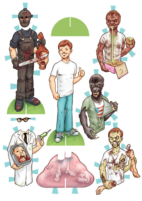 gilbertmusings:Ghoulish Zombie Cut Outs