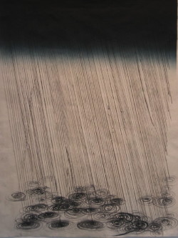 artchipel: Stas Orlovski - Storm 2, Charcoal, graphite, ink, gouache, oil, collage, xerox transfer and lithography on mounted canvas, 40 x 28” (2008)