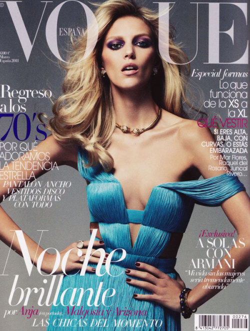 fashiongonerogue: Vogue Spain March 2011 Cover | Anja Rubik by Alexi Lubomirski