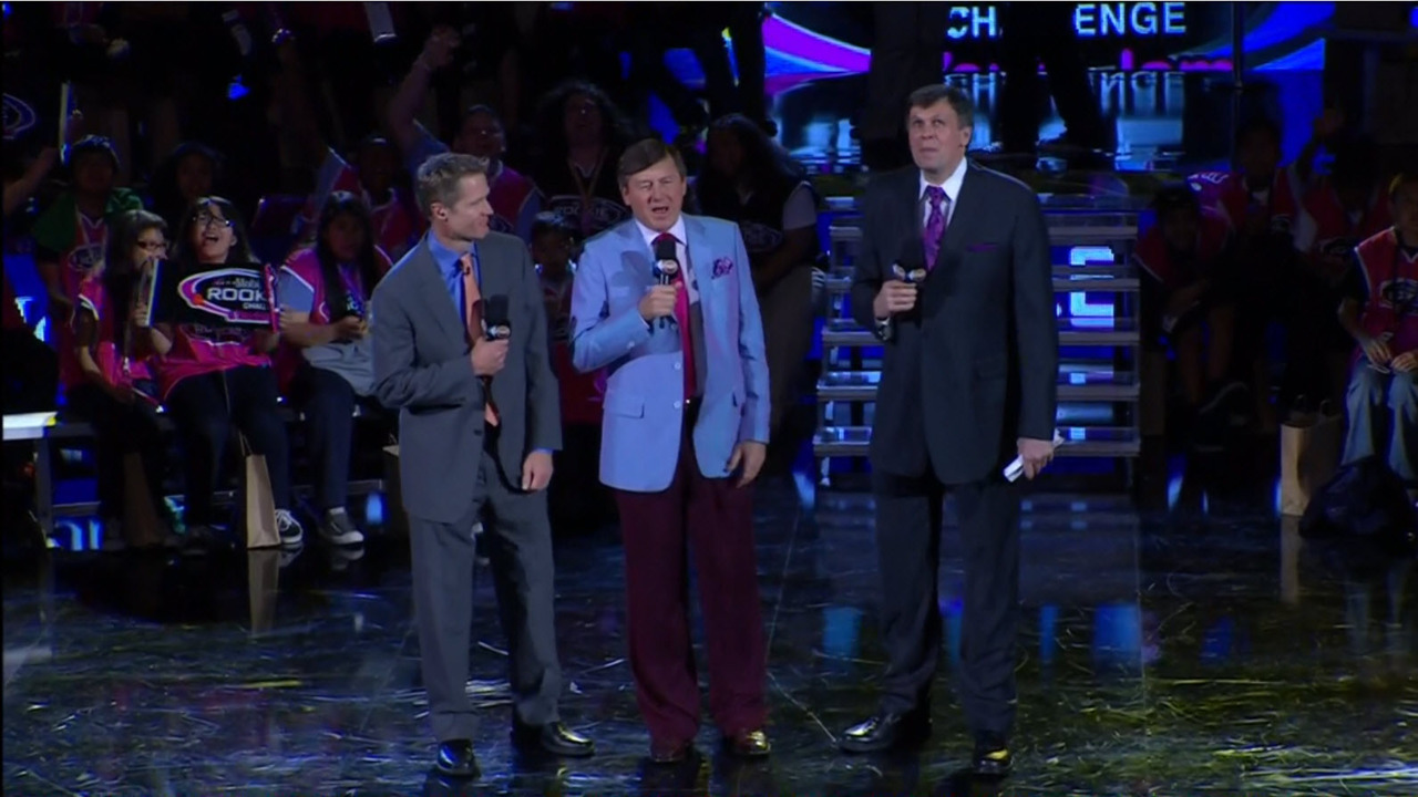 2/18/2011 - Rookie-Sophomore game
Craig Sager w/Steve Kerr & Kevin McHale pre-game