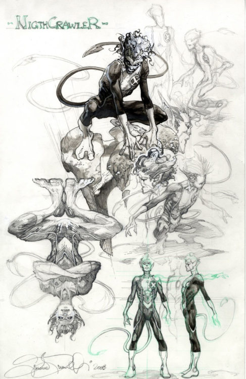 spoonr:Astonishing X-Men - Nightcrawler SketchesArtist: Simone Bianchi