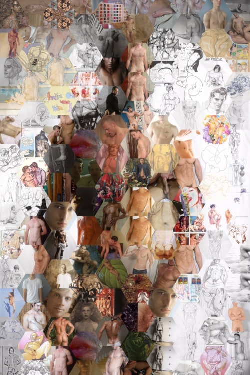 mnemotechnics:  standing boy (digital mosaic) 