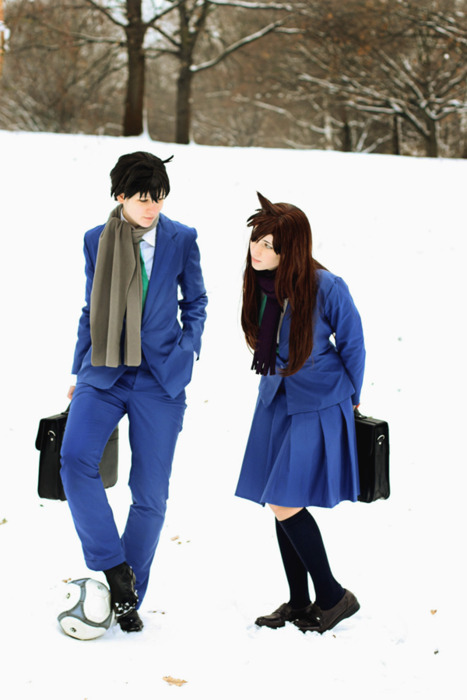 mejorqueno:  fullcosplay:  COSPLAY: Shinichi Kudo + Ran Mouri / Detective Conan (Meitantei