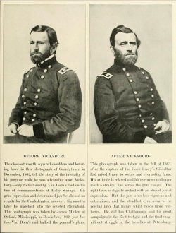 tuesday-johnson:  [General Ulysses S. Grant photographed Before and After the Battle of Vicksburg] via Miller, Francis Trevelyan and Robert S. Lanier, “ The Photographic History of the Civil War”, 1911 