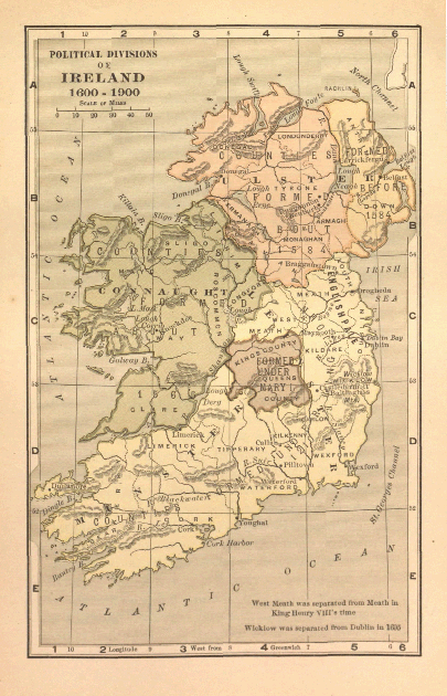 Political divisions of Ireland, 1600 to 1900, from...
